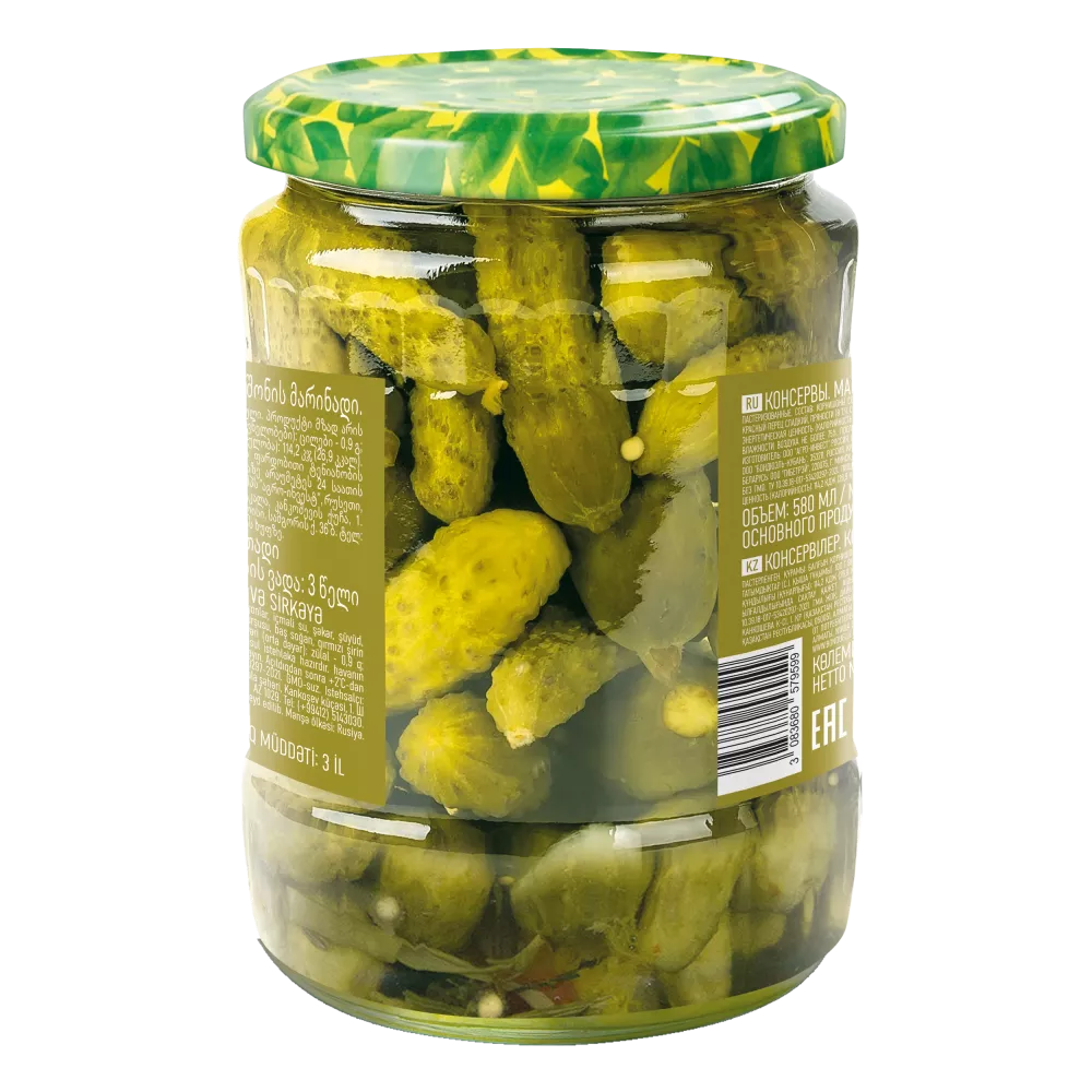 Огурцы маринованные Bonduelle, корнишоны, 540 г