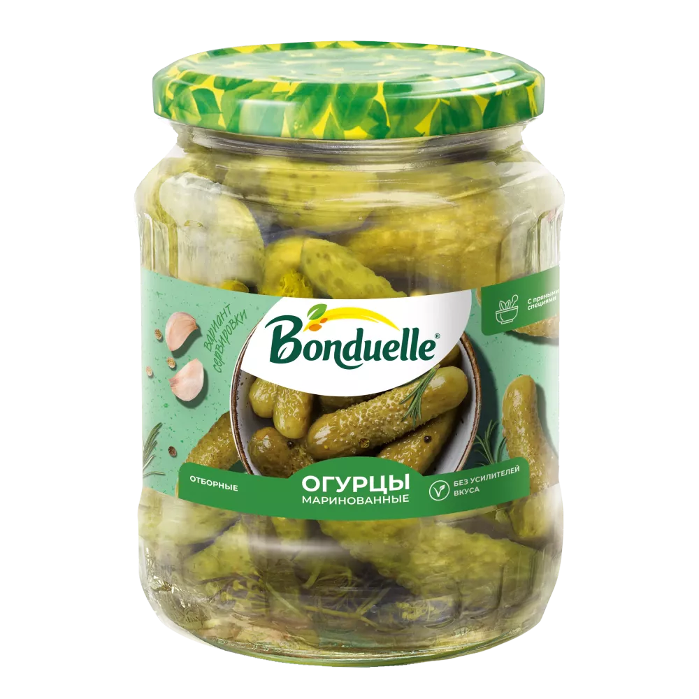 Bonduelle marinada ýatyrylan hyýarlar, 680 g