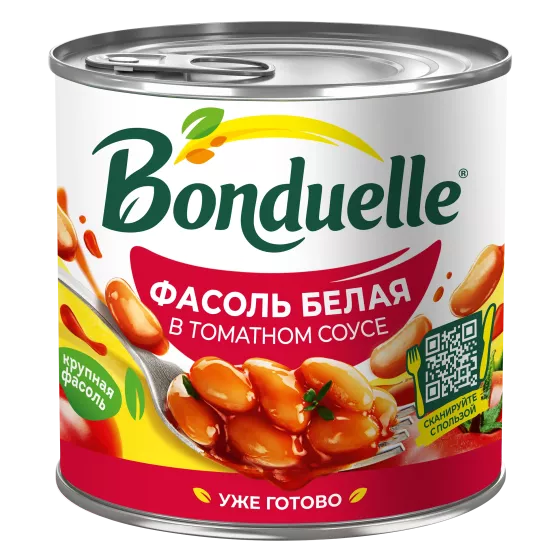 Bonduelle konserwirlenen noýba, ak tomat sousynda, 400 g