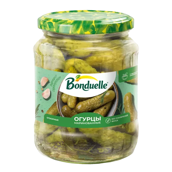 Bonduelle marinada ýatyrylan hyýarlar, 680 g